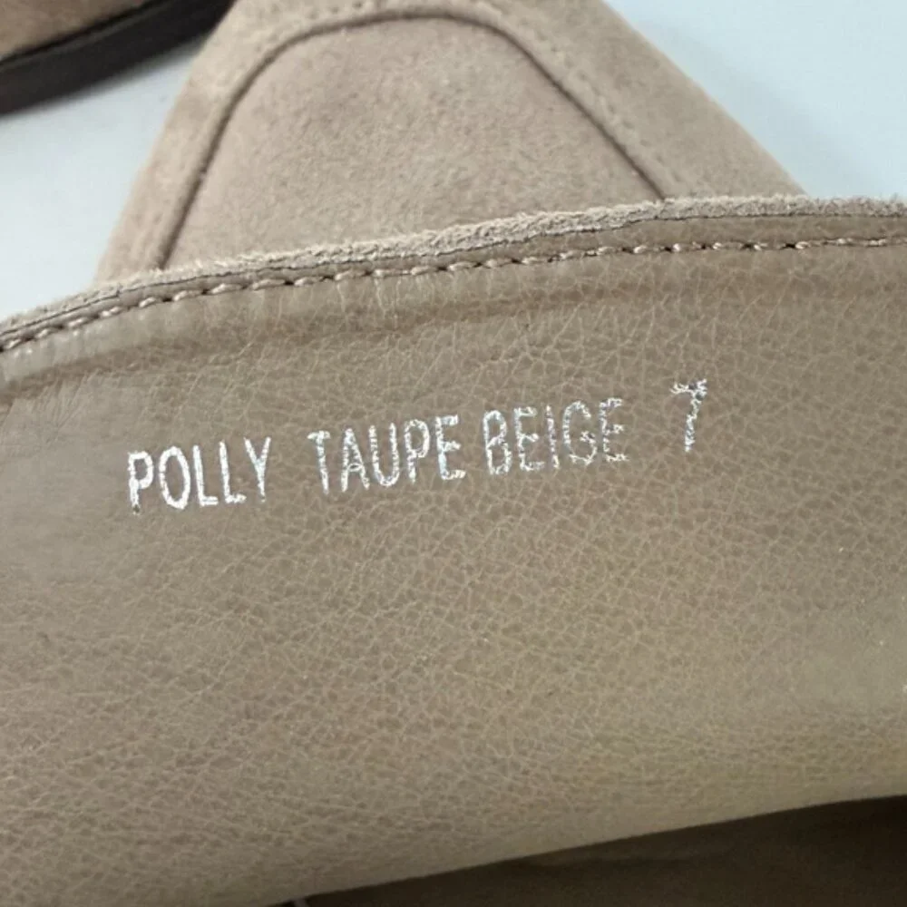 VINTAGE HAVANA Taupe Beige Polly Suede Loafers
